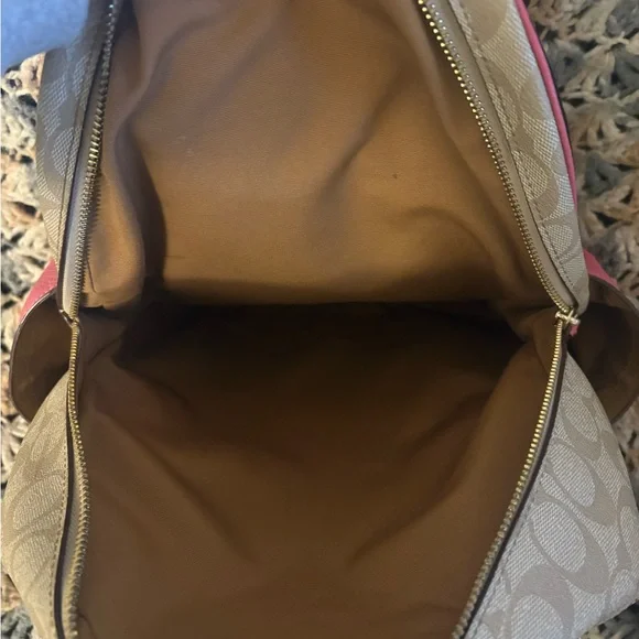 Coach Beige and Pink Women's Backpack - Picture 9 of 11